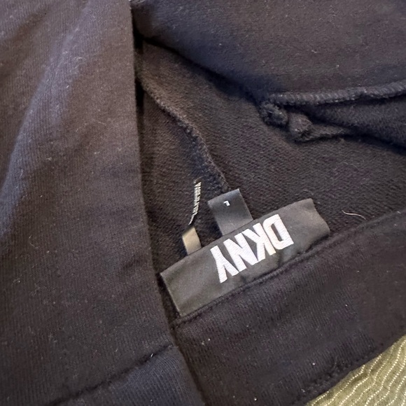 DKNY Black Wide-Leg Trousers - Size Large - Picture 3 of 4